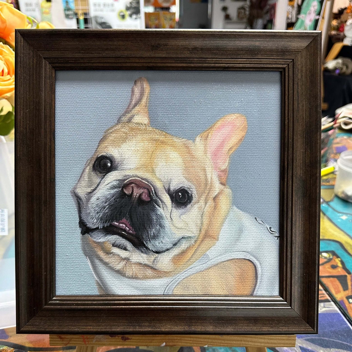 Portrait personnalisé d’animal en peinture acrylique sur toile – Œuvre peinte à la main | Soulis Mémorial