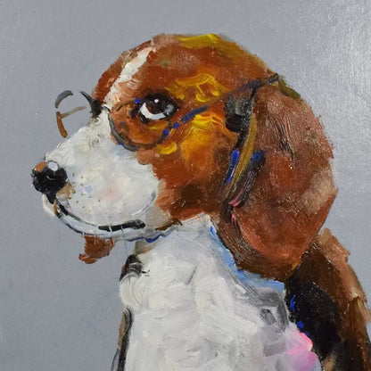 Portrait personnalisé d’animal en peinture acrylique sur toile – Œuvre peinte à la main | Soulis Mémorial
